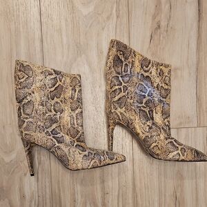 Express Snakeskin Heeled Boots